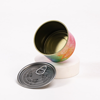 Boîtes de conserve en fer blanc - Fabriquées en tôle d'acier avec surface laquée, forme cylindrique, fermeture à anneau, impression sérigraphique et UV