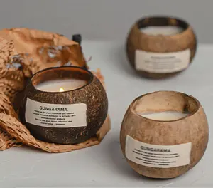 Commercio all'ingrosso basso MOQ personalizzato 8oz stoppino di legno di cotone di lusso guscio di cera di cocco di soia candele profumate di cera con il pacchetto di lusso