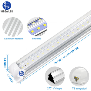 Luminaire LED Slim Tube 18W <span class=keywords><strong>T5</strong></span> T8 4FT 1.2M Boîtier en aluminium intégré Couvercle en PC transparent Ra80 9w 24w 3cct 3000k 4000k <span class=keywords><strong>6500k</strong></span> - Product Image 6