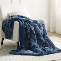 Plaid long personnalisé en fausse fourrure shaggy, couverture moelleuse à poils longs, couverture en polaire épaisse et chaude pour l'hiver