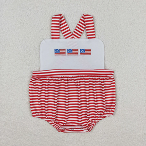 Independence Day Kids Clothing American Flag Embroidery Outfits 4th of July Boutique <b>Clothes</b> for Baby Toddler Girls Boys - Product Image 6