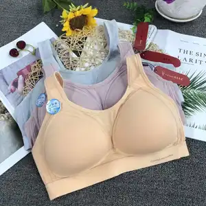 Nieuwe Ontwerp Leverancier Sexi Plus Size Non Padded Naadloze Midden Aged Volledige Cup Katoen Grote Maat Ondersteuning Vrouwelijke Beha Voor dikke Vrouwen