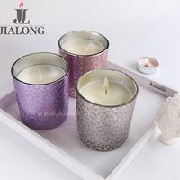 Fabriqué au Vietnam, diffuseur de parfum en cire de paraffine au parfum de vanille luxueux, avec pot en verre personnalisé pour la décoration de la maison, fait à la main
