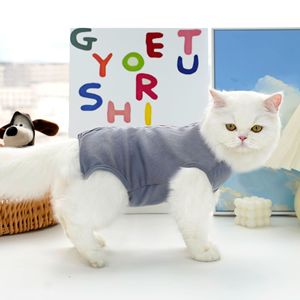 Chaleco a rayas para mascotas, para gatos y perros, ropa de recuperación postoperatoria, para todas las estaciones, tamaño pequeño y mediano, material de poliéster - Product Image 5