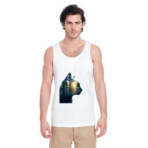 Camiseta sin mangas de algodón ZUNI para hombre con imagen personalizada, camiseta de estilo callejero de talla XL personalizable, capucha transpirable, estampado bordado de Color sólido de punto - Product Image 2