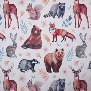 Conception d'animaux imprimés numériques personnalisés de haute qualité sur tissu polaire 100% <span class=keywords><strong>coton</strong></span> pour enfants - Product Image 4