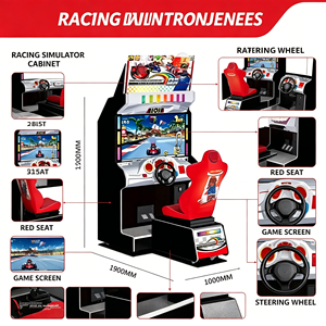 เครื่องเกมแข่งรถอาร์เคดแบบหยอดเหรียญ Kart Arcade GP DX Twin Cabinet จอ LCD HD ขนาด 42 นิ้ว รองรับผู้เล่นสองคน สำหรับใช้งานเชิงพาณิชย์ - Product Image 4
