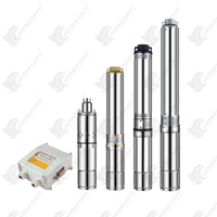 Pompe à eau submersible 4 pouces 1500w 2hp en acier inoxydable pour puits profond pour l'alimentation en eau du château d'eau 4SDM4/18