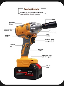 <span class=keywords><strong>Avvitatore</strong></span> Elettrico Portatile Industriale ad Alta Potenza con Motore Brushless, Alta Coppia, Batteria al Litio e Set Wireless - Product Image 5