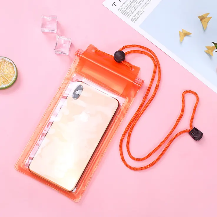 Bán Hot Phổ Waterproof Điện Thoại Pouch Waterproof Điện Thoại Di Động Trường Hợp Khô Bag Cho Điện Thoại Di Động Với Dây Buộc