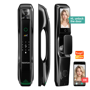 Tediton Active Video <strong>Intercom</strong> Full Automatic Tuys Wifi Face Recognition Smart <strong>Door</strong> Lock With <strong>Camera</strong> and Fingerprint - Product Image 1