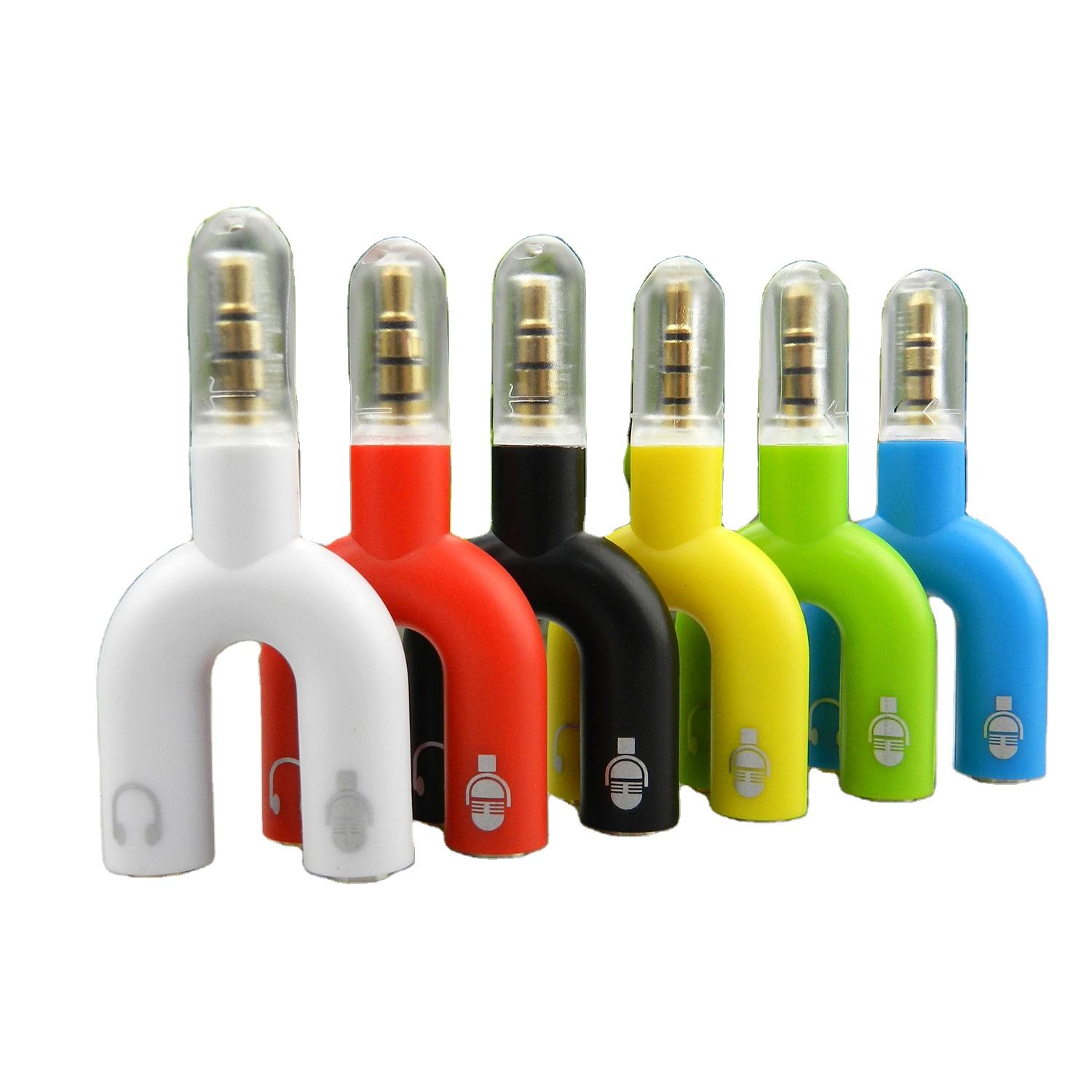 Белый разветвитель для наушников адаптер для микрофона для аудио стерео наушников и микрофона для телефона, компьютера, MP3