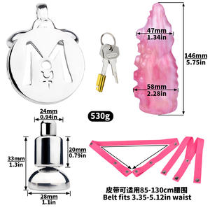 Appareil de chasteté masculine FRRK sangle sur gode, dispositif CBT de cage à bite, ceinture de chasteté masculine négative sangle sur gode jouet sexuel pour hommes adultes - Product Image 5