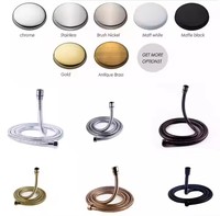 Tuyau de douche flexible en PVC argenté de haute qualité au design moderne pour douche à main et bidet de salle de bain