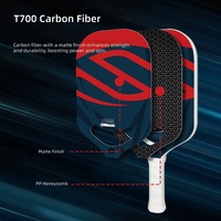 Raquette de pickleball personnalisée T700 Competition, thermoformée en une seule pièce, en fibre de carbone 16 mm, avec logo personnalisé
