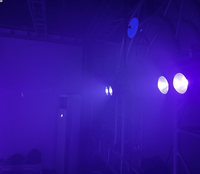 Projecteur LED 200W pour public, type Blinder Par COB, 2x100W RGBWAUV 6-en-1, avec fonctions Strobe, Wash et Beam, blanc chaud, pour DJ et discothèque