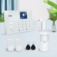 Système d'alarme de sécurité intelligent Tuya pour la maison, kit sans fil WIFI/GSM 433 MHz, 100 capteurs, 3 zones filaires, antivol, multilingue, bandes GSM