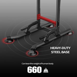 CZFIT Power Tower Dip Station Pull up Bar for Home Gym Station Adjustable Height <b>Strength</b> <b>Training</b> Workout Equipment - Product Image 3