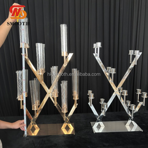 SMOOTH Hot Sale 16arms Gold Candelabra Wedding Aisle <b>Candles</b> Stand Candelabra Wedding Table Centerpieces <b>Candle</b> holder - Product Image 1