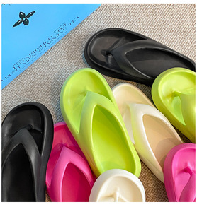 Sandalias de Verano para Mujer, Ligeras, Cómodas, Antideslizantes, de EVA, Punta Abierta, Suela Suave, Modernas, Tipo Chanclas, Impermeables, para Baño - Product Image 5