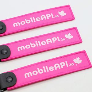Porte-clés personnalisé de haute qualité avec logo tissé, idéal pour les événements technologiques et les salons professionnels – Cadeau promotionnel - Product Image 3