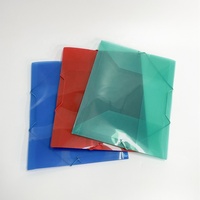 Colores personalizados PP bolsa de documentos PP carpeta de archivos de plástico A4 Carpeta de solapa de oficina con banda elástica
