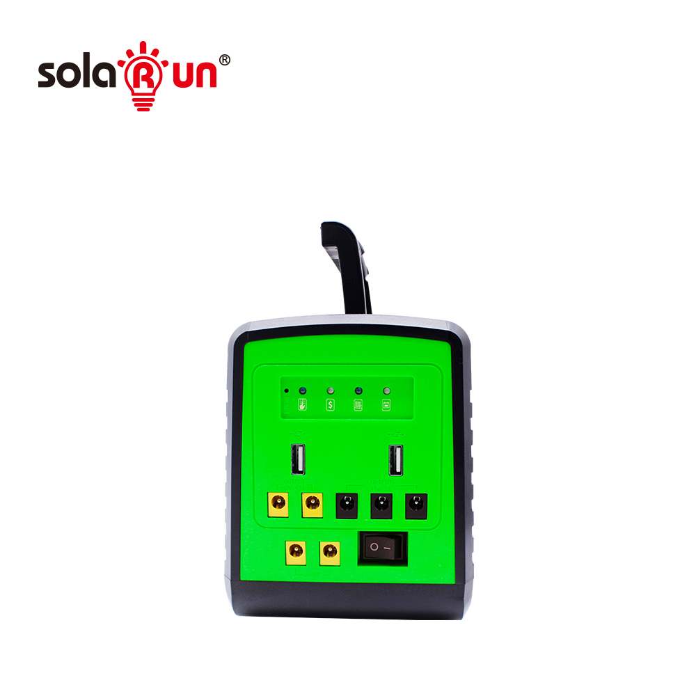Portable mini prepaid smart PAYGO PAYG solar LED home lighting power kit system home appliance run TV and fan high quality