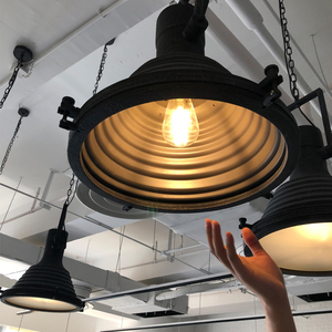 Vintage Loft Warehouse Industrial Style Einzel kopf Eisen Kunst Pendel leuchte Topf deckel Lampen schirm Beleuchtung Kronleuchter Pendel leuchten - Product Image 4