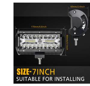 Jhs 7inch Combo <span class=keywords><strong>LED</strong></span> thanh ánh sáng tại chỗ lũ chùm DRL drrving đèn offroad có thể sạc lại làm việc ánh sáng cho xe <span class=keywords><strong>turck</strong></span> - Product Image 6