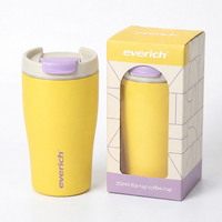 Tasse à café isotherme en acier inoxydable double paroi 250 ml, 100 % étanche, avec couvercle rabattable, isolation thermique, écologique, pour le bureau