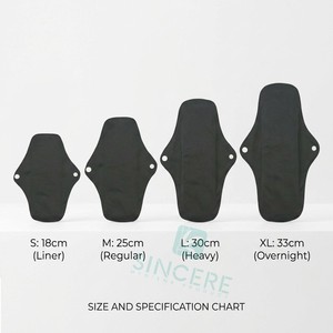 Serviettes hygiéniques lavables et réutilisables en coton pour femmes - Product Image 2