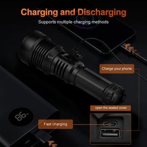 WOSEN 3000 Lumens Super Lumineux Lanternes Télescopique Zoom Torche Lumière Portable Mobile Puissance Longue Portée Led Tactique Lampe de Poche - Product Image 6