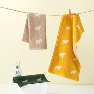 Toalla Infantil de Jacquard con Dibujos Animados, 25x50cm, 100% Algodón, Absorbente, Suave, Agradable para la Piel, para Uso Doméstico, Marrón, Amarillo, Verde - Product Image 3