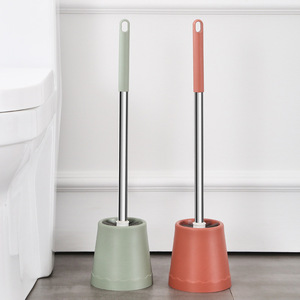Toilet <b>Brush</b> Set Stainless Steel Handle Durable <b>Round</b> <b>Brush</b> For Toilet Cleaning Household Use - Product Image 2