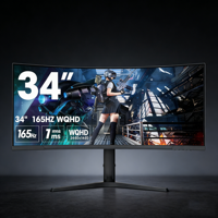 Moniteur LED incurvé personnalisé pour joueurs, 27, 32, 34 pouces, 2K, 4K, 144 Hz, 240 Hz, écran d'ordinateur LCD pour joueurs