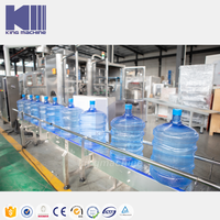 Usine d'eau minérale entièrement automatique 3 en 1/ligne de production d'eau potable en bouteille complète/machine d'embouteillage de remplissage de 5 gallons
