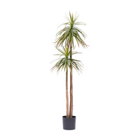 Plante artificielle en plastique Dracaena en pot pour la décoration intérieure, le bureau, le jardin, décoration de la maison, faux arbres, plantes artificielles