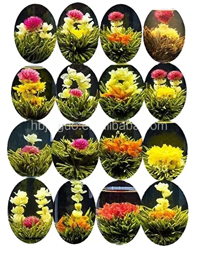 2021デトックス芸術的な有機茶中国の美しいボール手作りのロマンチックな中国の咲く花の真空ギフトパッケージ卸売