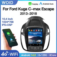 Radio para Auto STWEI con Android 14 para Ford Kuga C-max Escape 2013-2018, Pantalla Tesla, Reproductor de Navegación, CarPlay, Multimedia, BT, Auto 2Din, 4G