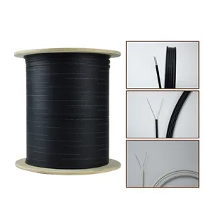 Ftth Indoor 1 Of 2 Core Niet-Zelfdragende Glasvezel Drop-Kabel Lszh Wit Zwart Aangepast