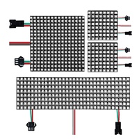 Panneau LED Pixel RVB 5050 WS2812B 5V en Cuivre 8x8 8x32 16x16, Matrice Numérique Programmable et Adressable avec Télécommande