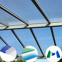 Plaques de polycarbonate alvéolées transparentes ignifuges 4mm 6mm 8mm 10mm