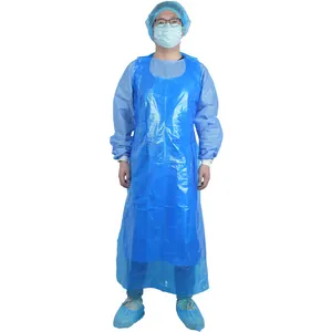 工厂散装批发医院一次性蓝色防水医用围裙