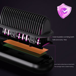 Meilleures ventes Nouveau lisseur de cheveux portable à ions négatifs Brosse à cheveux sans fil Lisseur de cheveux sans fil - Product Image 6