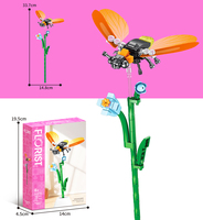 Nouveau jouet 2026 : 12 types de bouquets de fleurs différents, petits blocs de construction avec modèles d'insectes, papillons et libellules