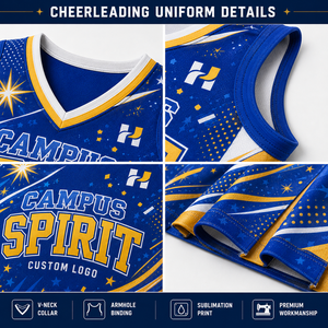 Uniforme de Animadoras Verde y Dorado Personalizado para Clubes Deportivos - Product Image 2