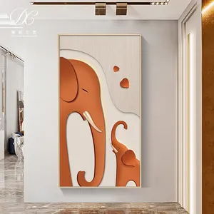 Pintura de porcelana de cristal de elefante para pared, decoración de pared, pinturas Nude para entrada de pasillo, gran oferta, nuevo