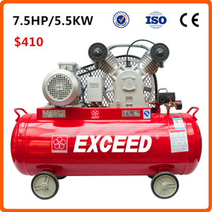Compresor de Aire de Pistón Reciprocante LV7508 5.5KW/7.5HP 8 bar Cilindro φ90mm*2 0.67m³/min 23.7CFM Tanque de Aire de 170L - Product Image 2