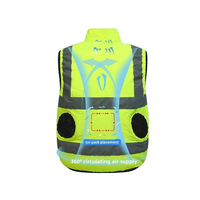 Gilet Riflettente per Uomo e Donna - Abbigliamento Estivo Rinfrescante e Resistente al Calore per Esterni con Ventola di Raffreddamento
