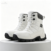 Bottes d'hiver mi-mollet en PU pour femmes, antidérapantes, doublure thermique chaude, semelle en caoutchouc, vente en gros usine